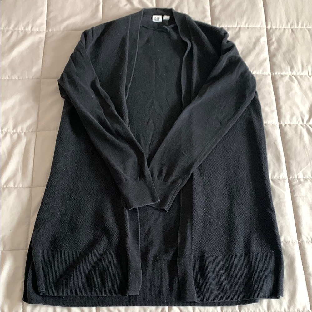 GAP Black Cardigan Sweater Classic Knit